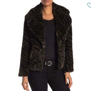 Sanctuary Faux Fur Jacket Size Large NWT